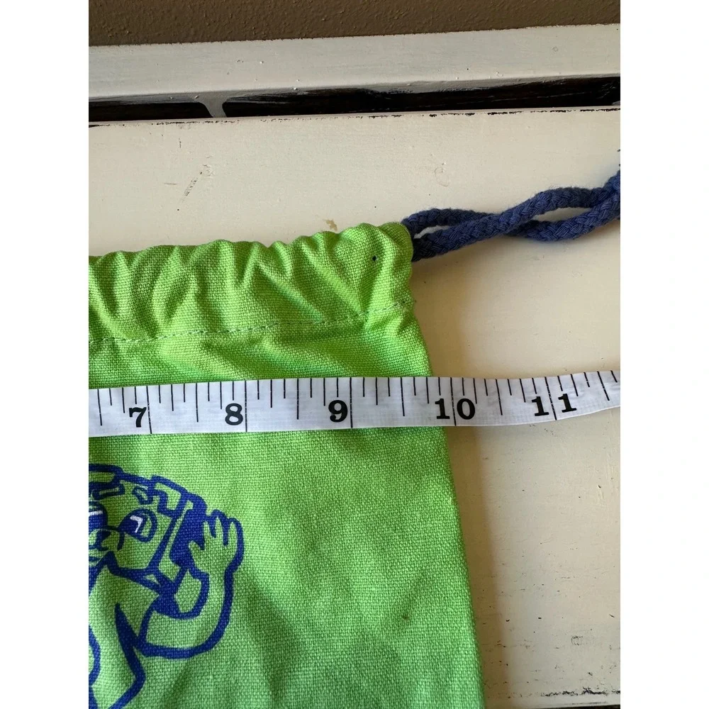Makeship Drawstring Bag Blue Green Gradient Character Canvas Cinch Sack